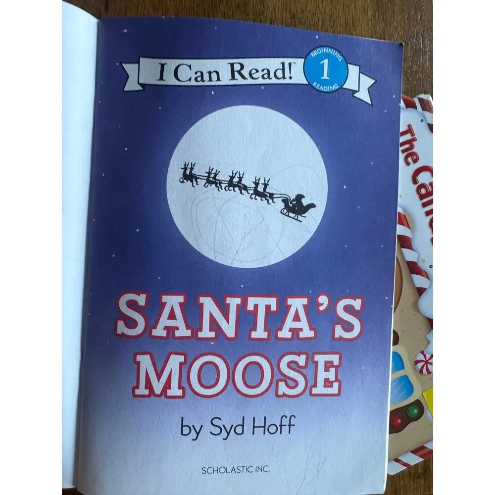 Scholastic Christmas Kids Book Lot 5 Mooseltoe Santa's Moose Black Lagoon